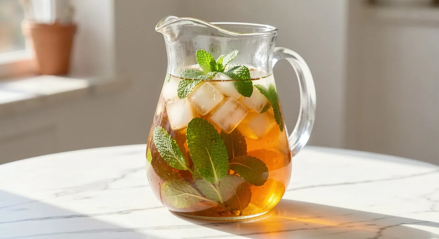 Caraffa di Good fit fredda con ghiaccio e menta